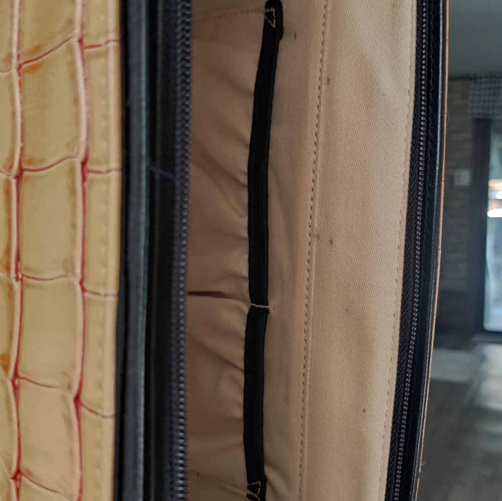 Miche Shoulder Bag (Black) With Burnt Orange Crocodile-Embossed Shell In CHLOE - Picture 12 of 14